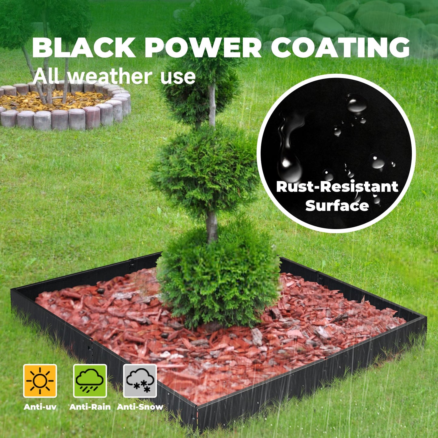 Buckle Black Spray Painting Edging Sets (12 Pieces)