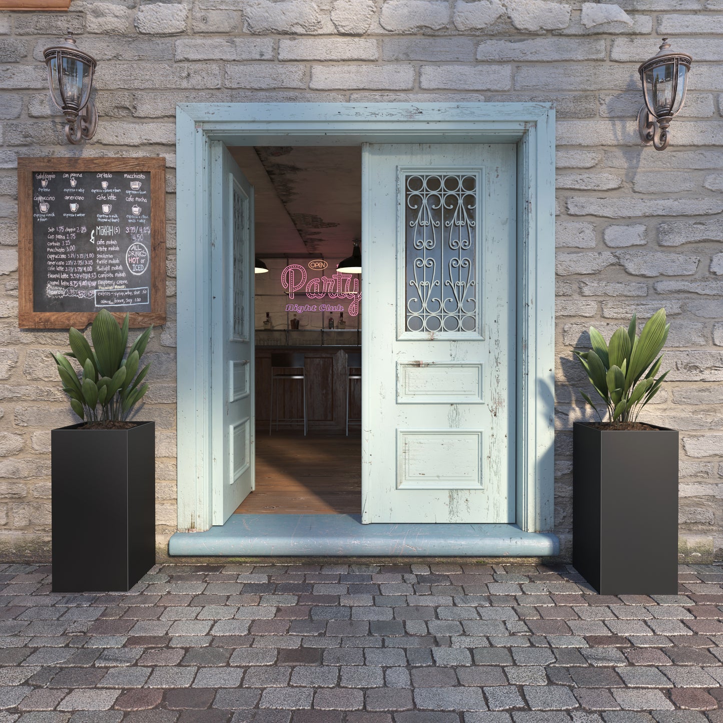 High Spray Painting Planter With Partition