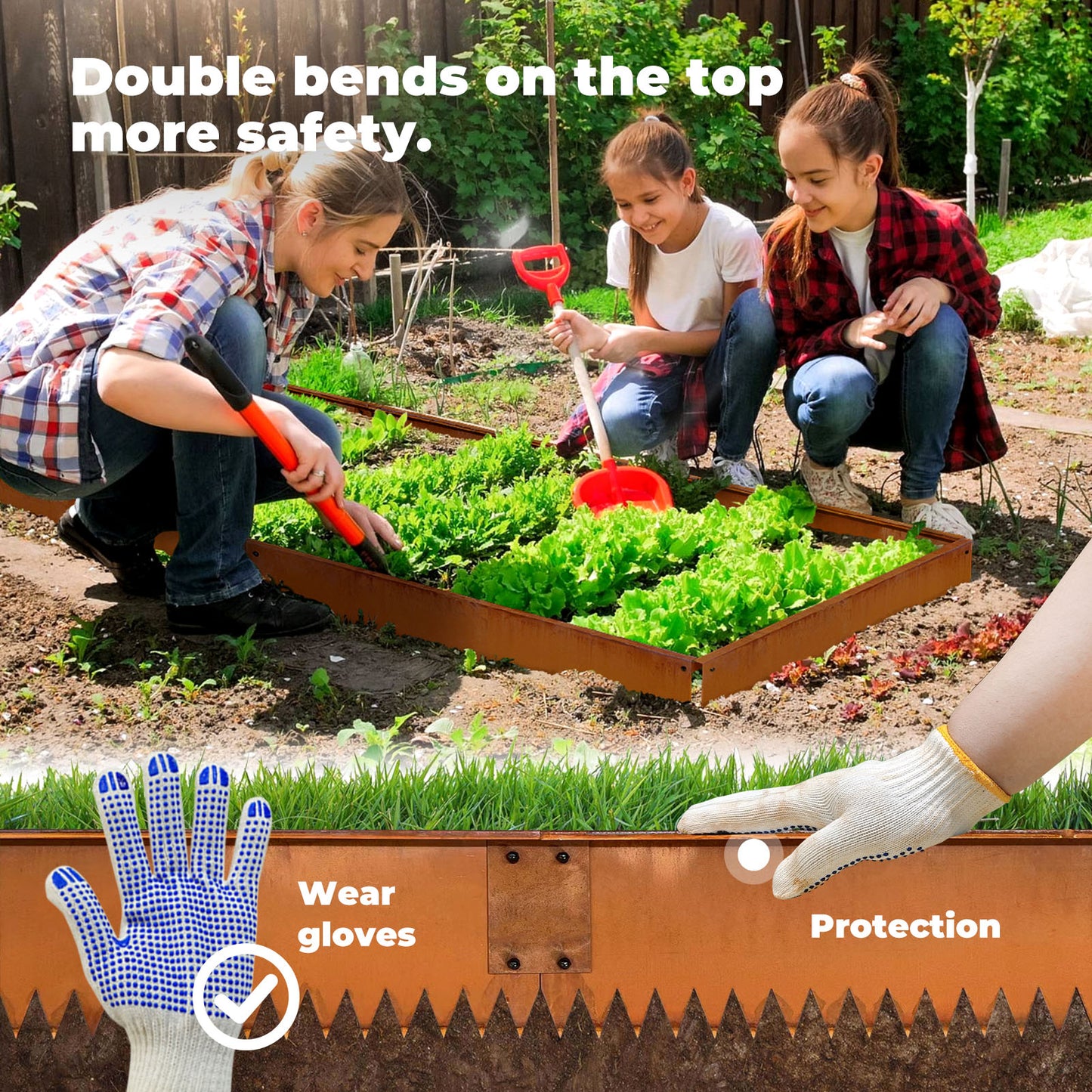 Top Bent Steel Edging 6 Pieces