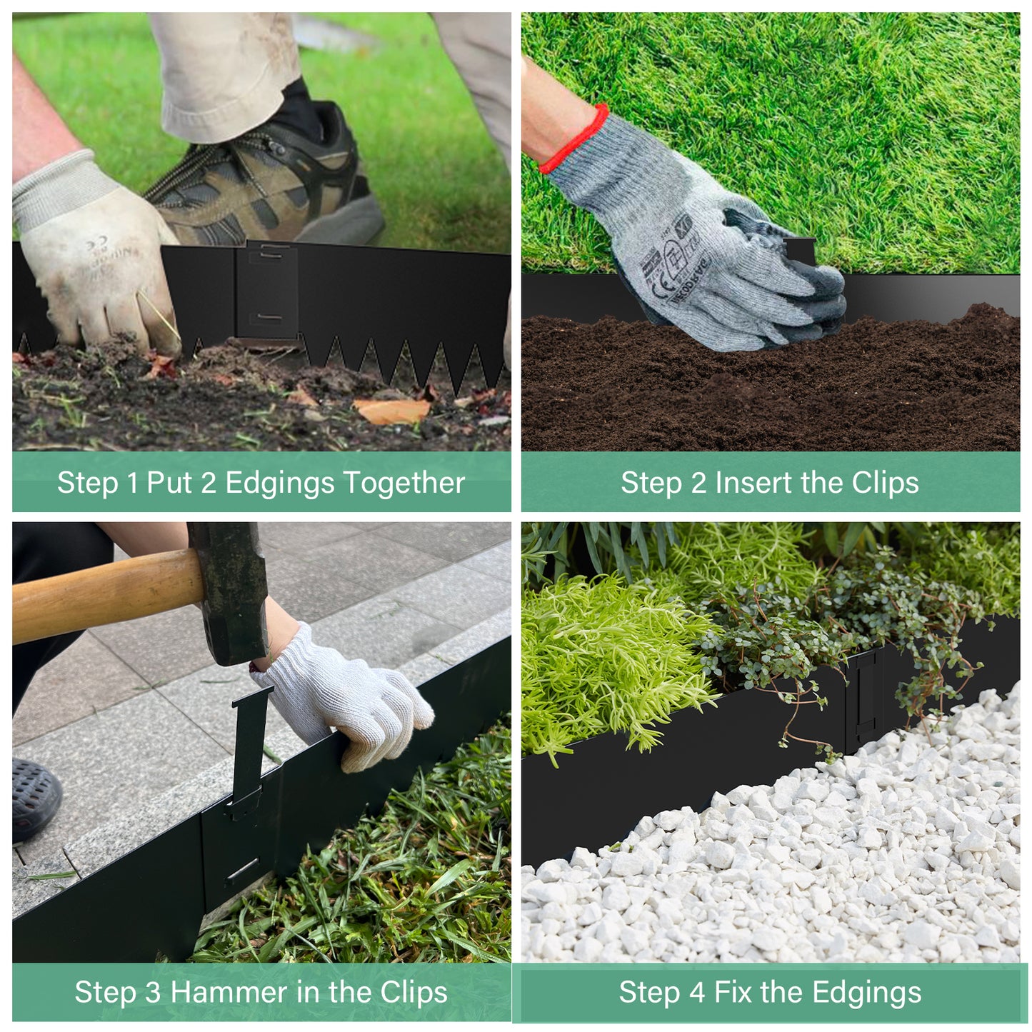 Buckle Powder Coating Steel Edging (6 Pieces)