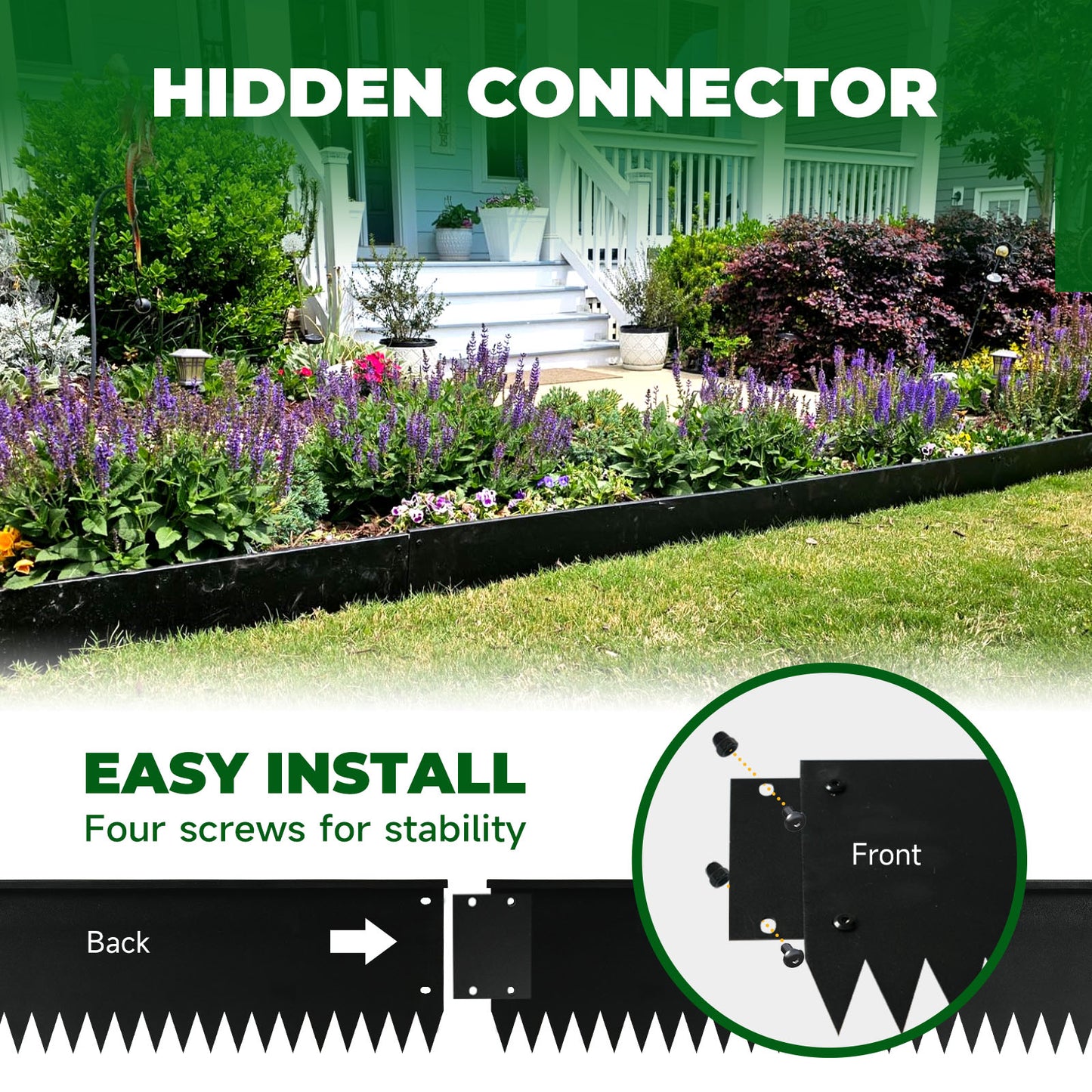 Top Bent Black Edging 6 Pieces