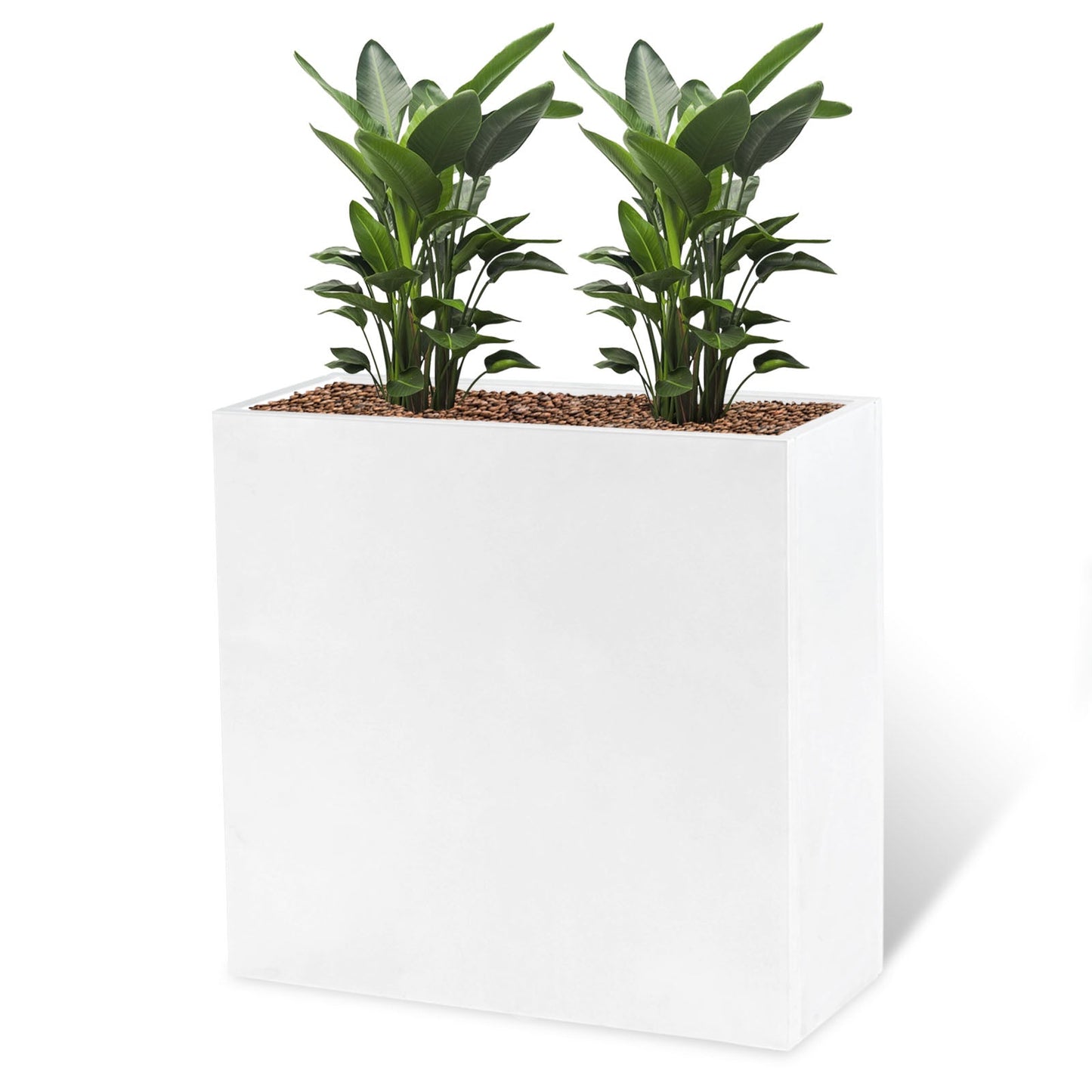 Rectangular Spray Painting Planter With Partition