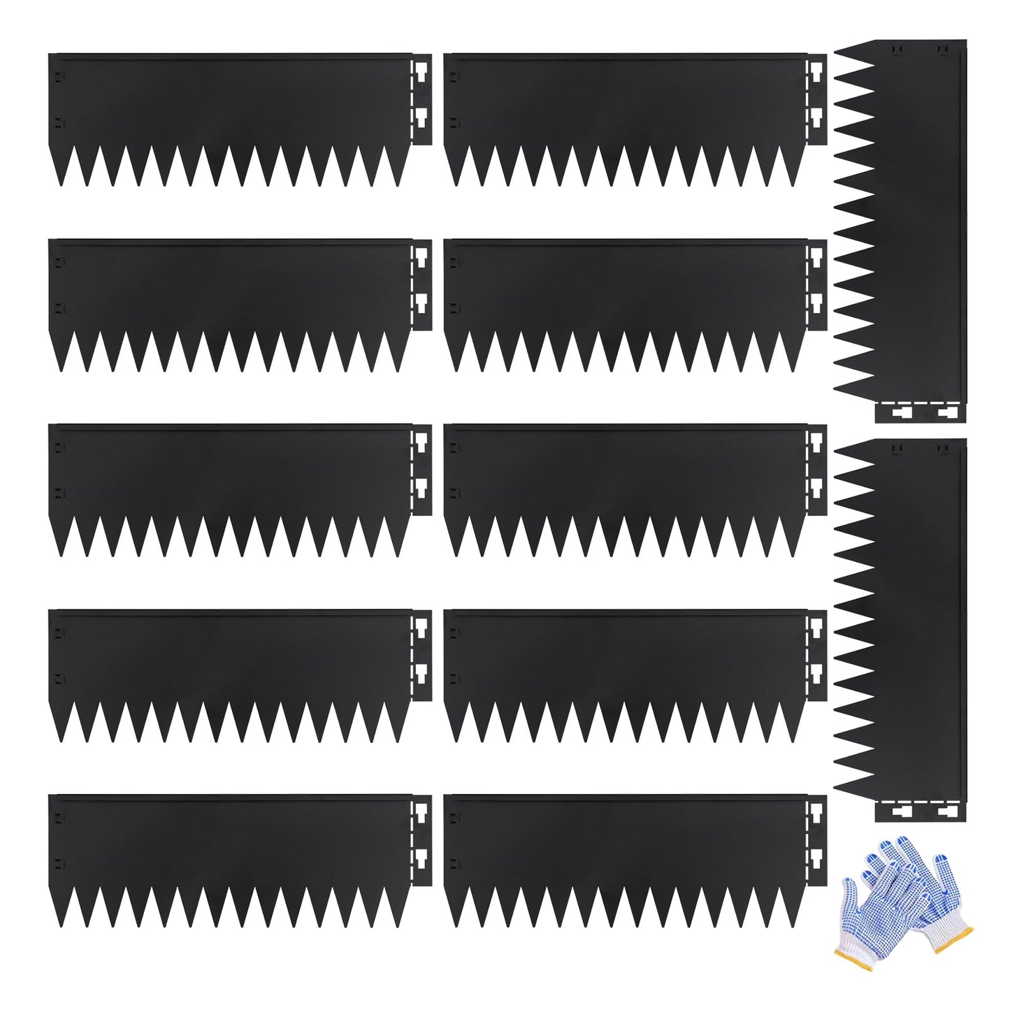 Buckle Black Spray Painting Edging Sets (12 Pieces)