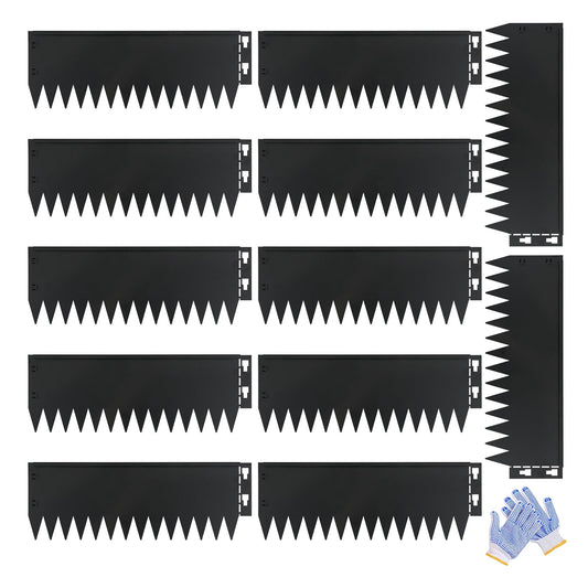 Buckle Black Powder Coating Edging Sets (12 Pieces)
