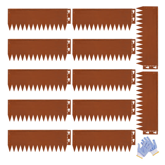 Buckle Corten Steel Edging 12 Pieces