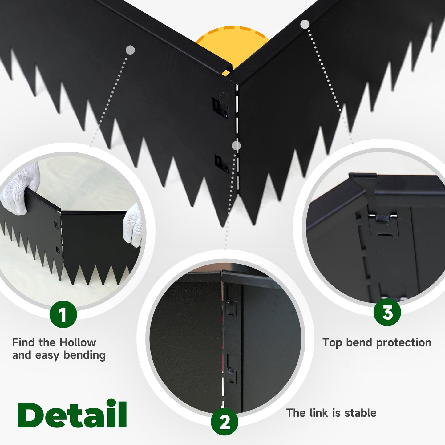 Buckle Black Spray Painting Edging Sets (12 Pieces)