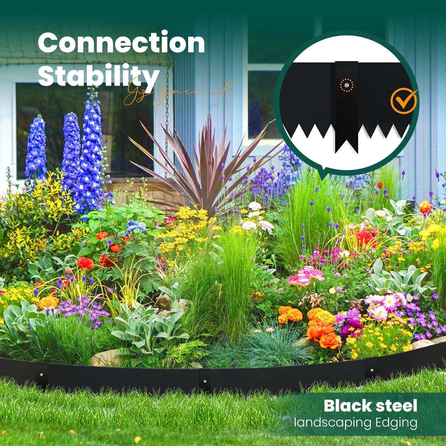 Black Spray Painting Landscape Edging Set (6 Pieces)