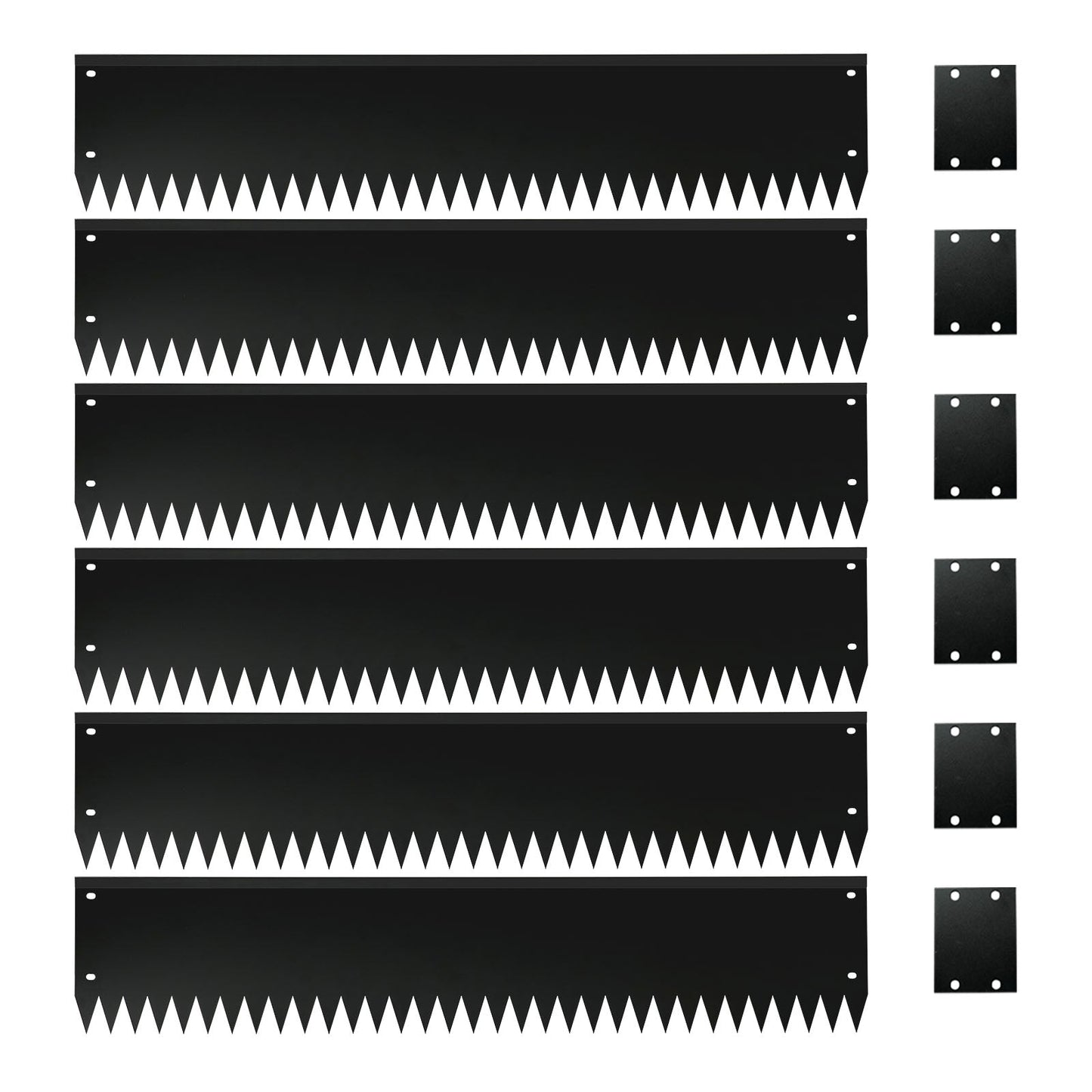 Top Bent Black Edging 6 Pieces