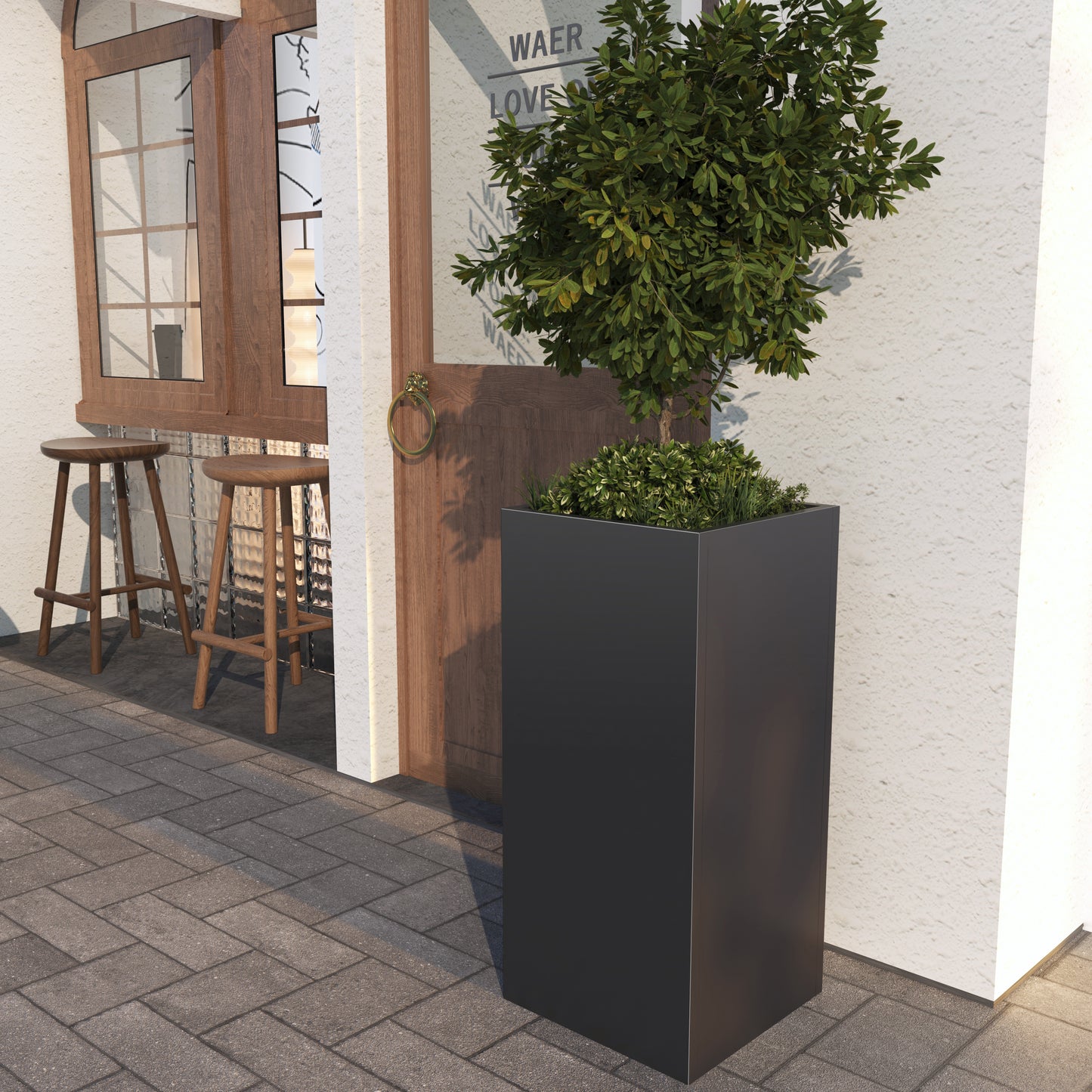 High Spray Painting Planter With Partition
