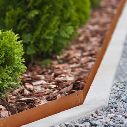 Buckle Corten Steel Edging 12 Pieces