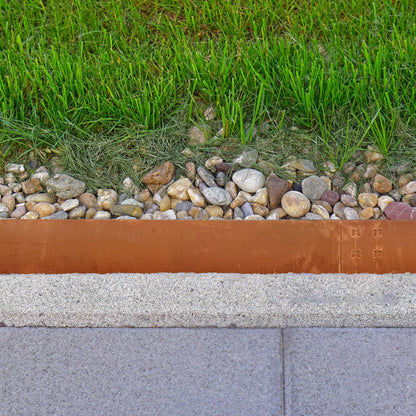 Buckle Corten Steel Edging 12 Pieces