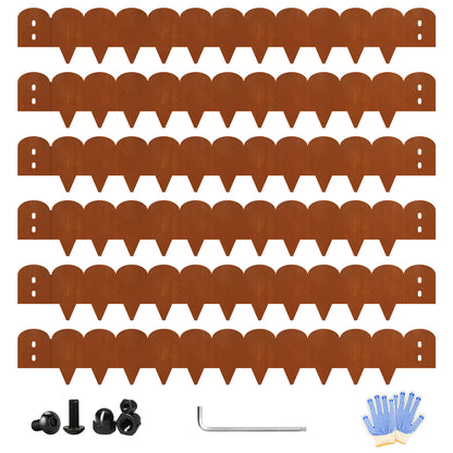 Heavy Duty Scalloped Edges Garden Edging (6 Pieces)