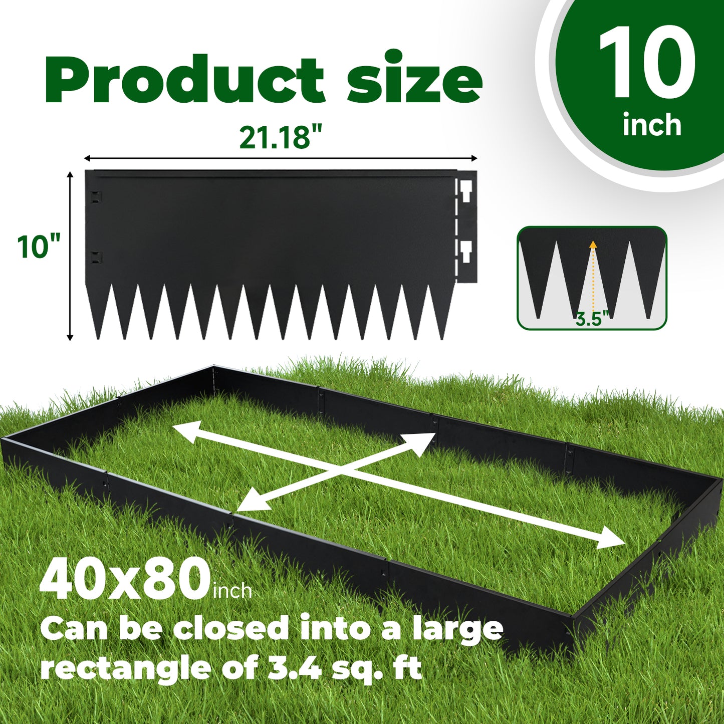 Buckle Black Spray Painting Edging Sets (12 Pieces)