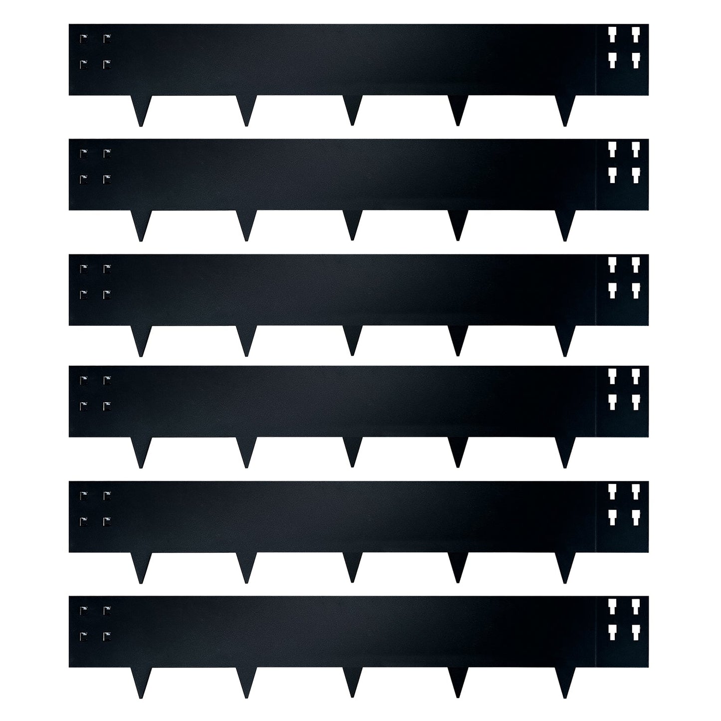 Black Spray Painting Edging Single Tooth 6 Pieces
