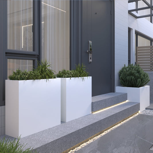 Rectangular Spray Painting Planter With Partition