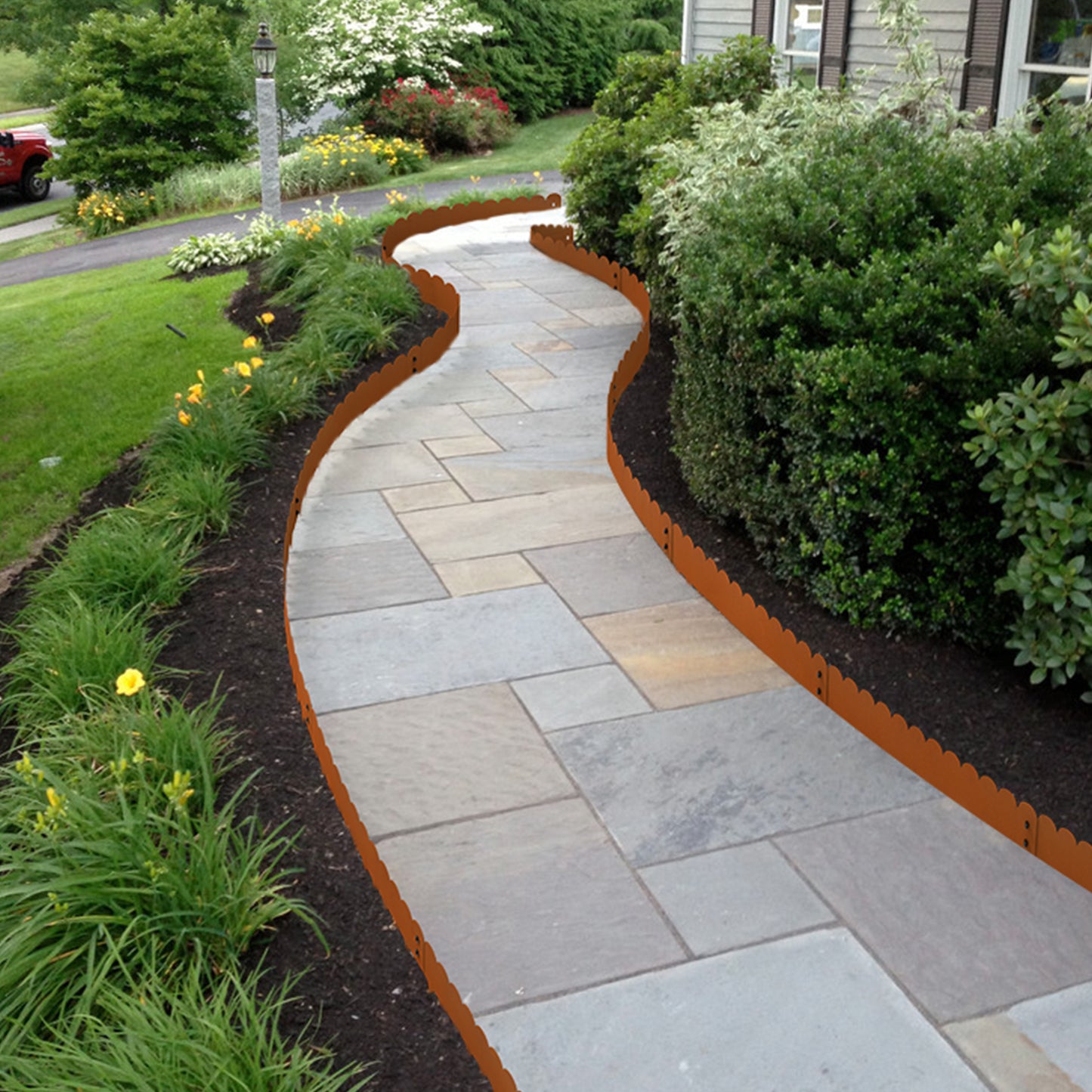 Heavy Duty Scalloped Edges Garden Edging (6 Pieces)