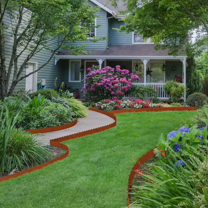 Heavy Duty Scalloped Edges Garden Edging (6 Pieces)
