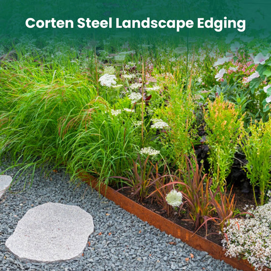 Rust Corten Steel Buckle Edging (6 Pieces)