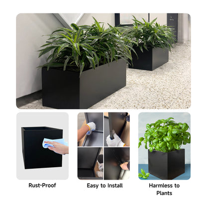 Rectangular Spray Painting Planter With Partition
