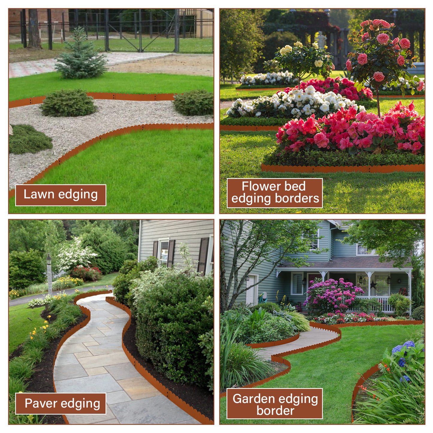 Heavy Duty Scalloped Edges Garden Edging (6 Pieces)