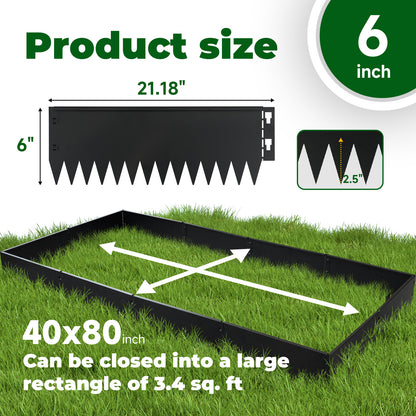 Buckle Black Spray Painting Edging Sets (12 Pieces)