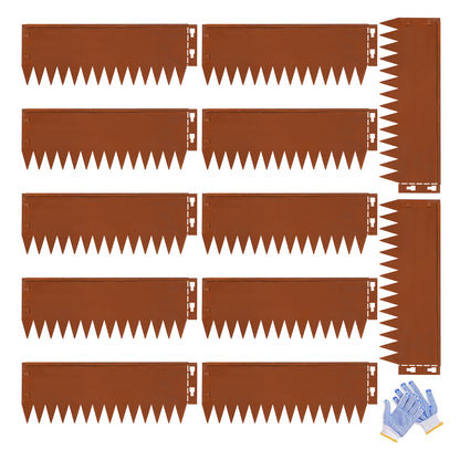 Buckle Corten Steel Edging 12 Pieces