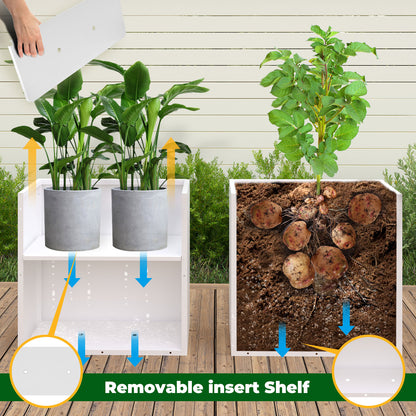 Rectangular Powder Coating Planter With Partition