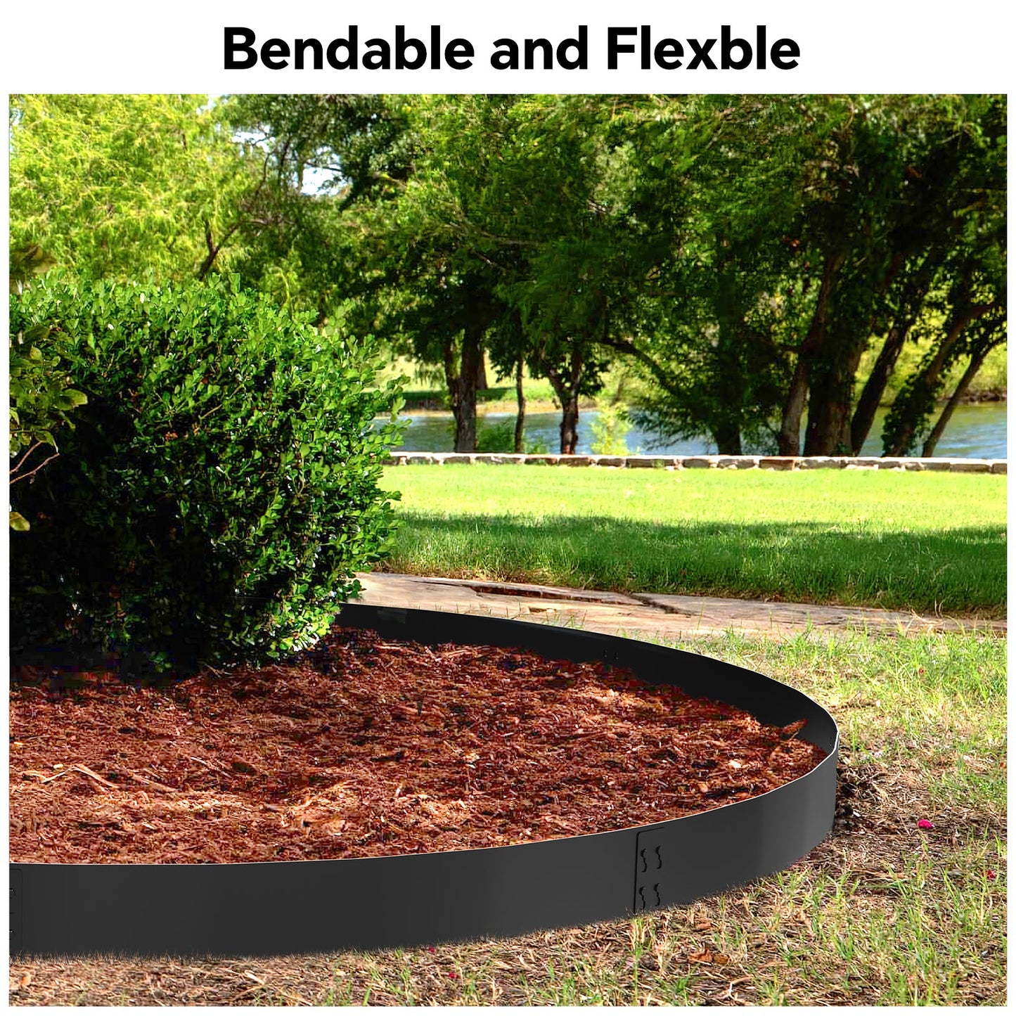 Black Wide-Toothed Design Metal Edging (6 Pieces)