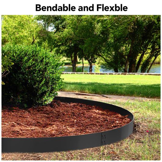Black Wide-Toothed Design Metal Edging (6 Pieces)