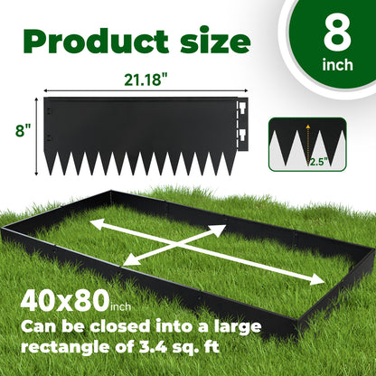 Buckle Black Spray Painting Edging Sets (12 Pieces)