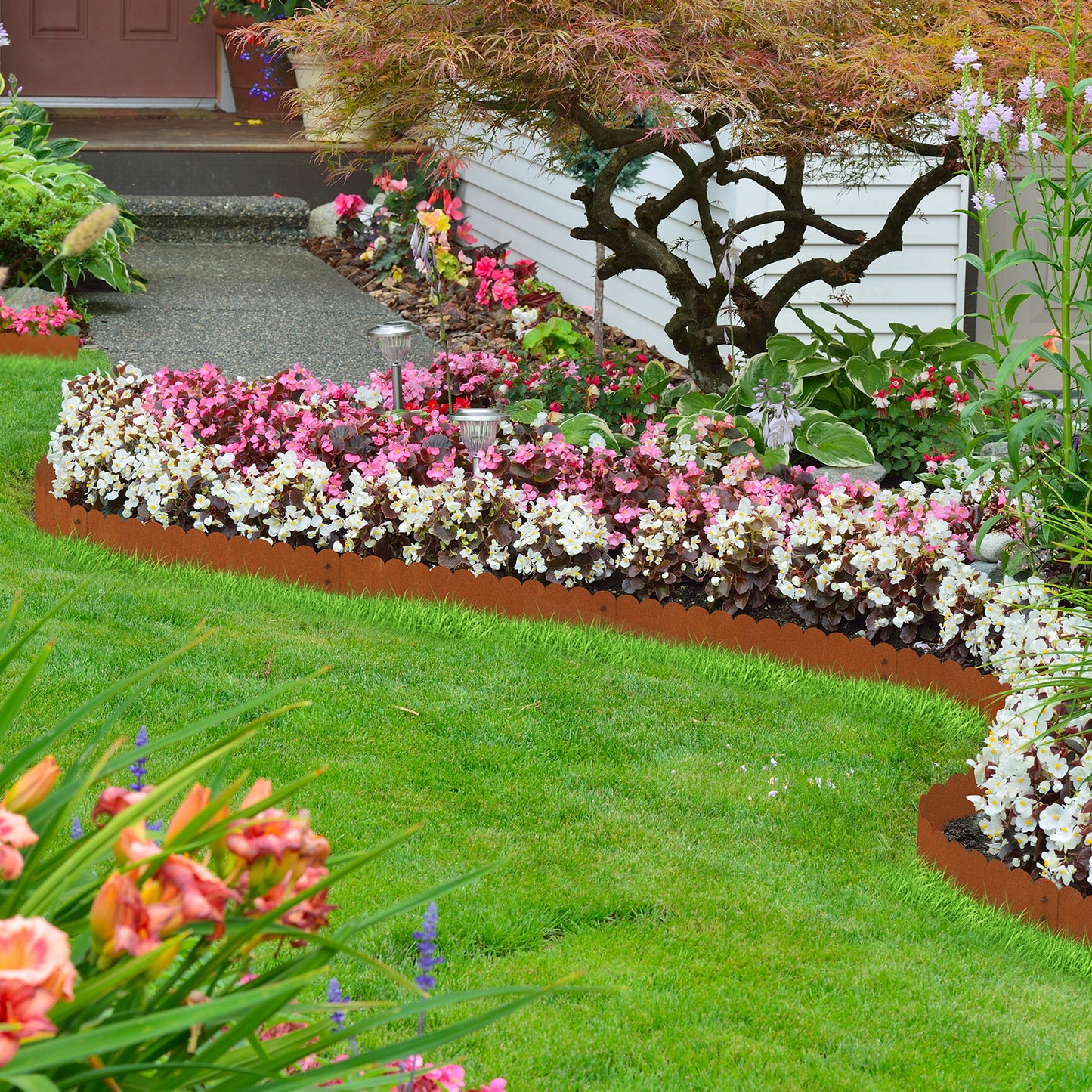 Heavy Duty Scalloped Edges Garden Edging (6 Pieces)