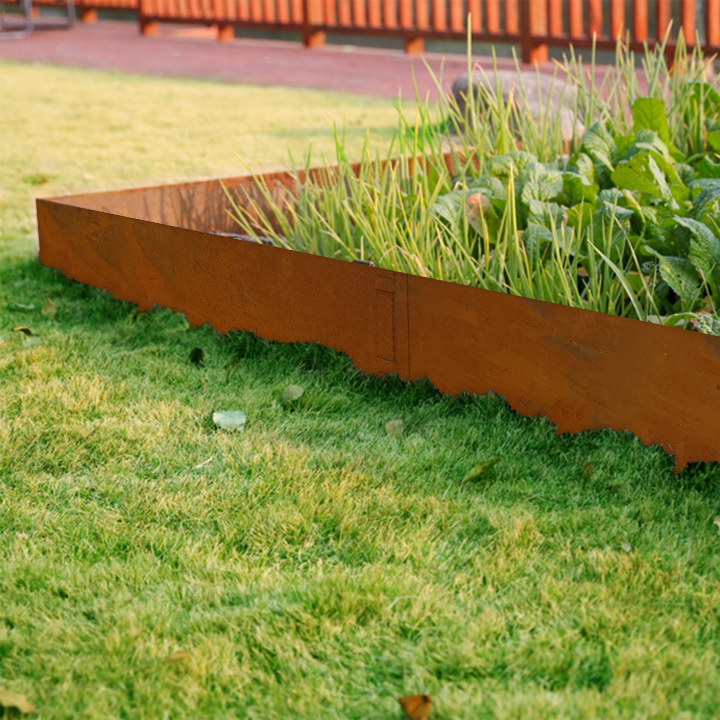 Buckle Corten Steel Edging (6 Pieces)