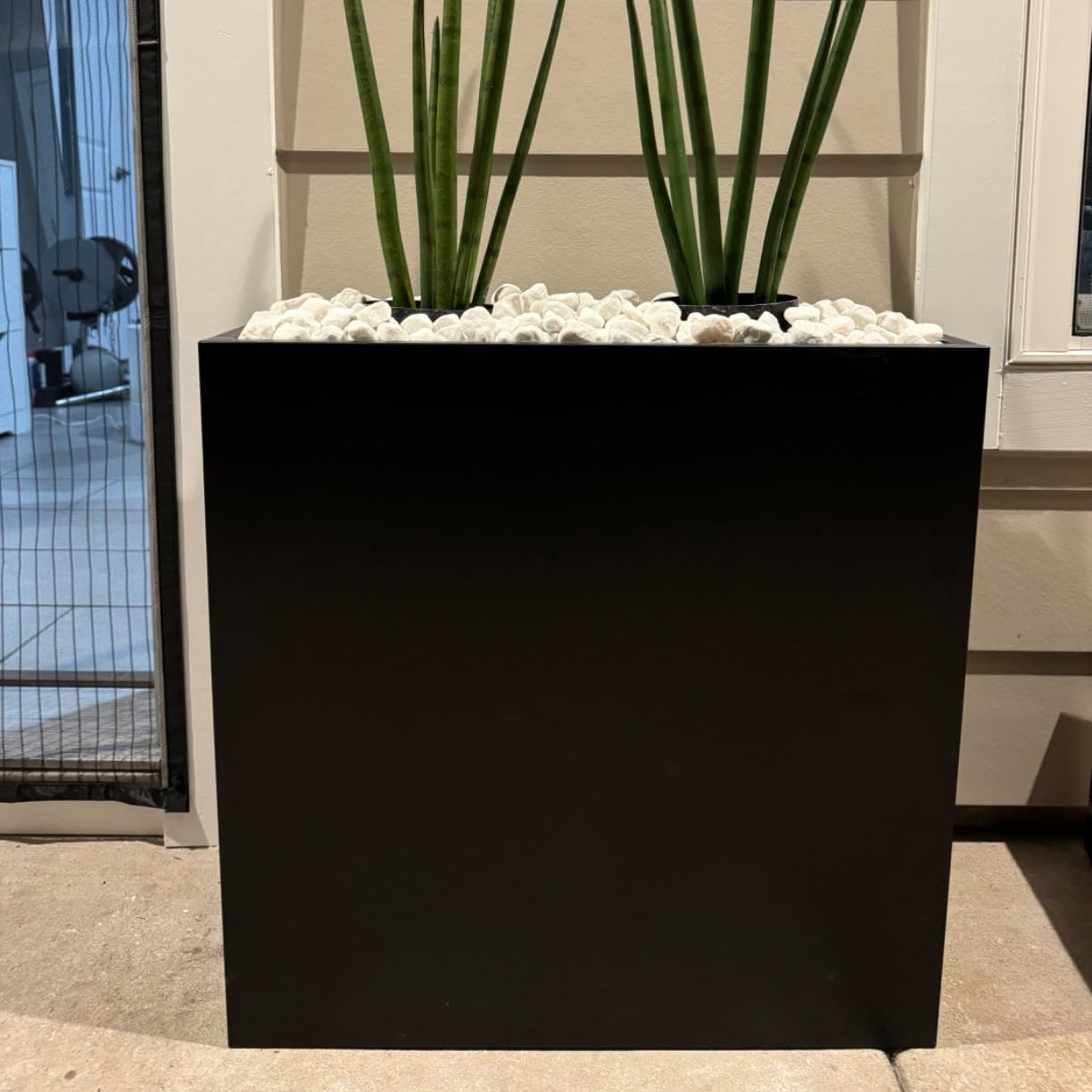 Rectangular Powder Coating Planter With Partition