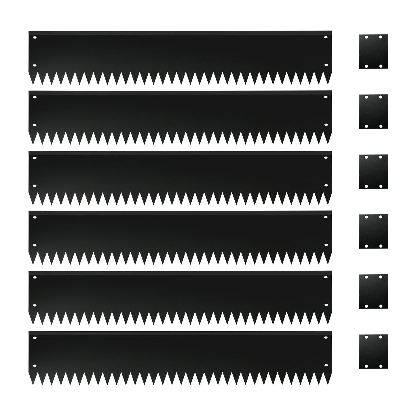 Top Bent Black Edging 6 Pieces