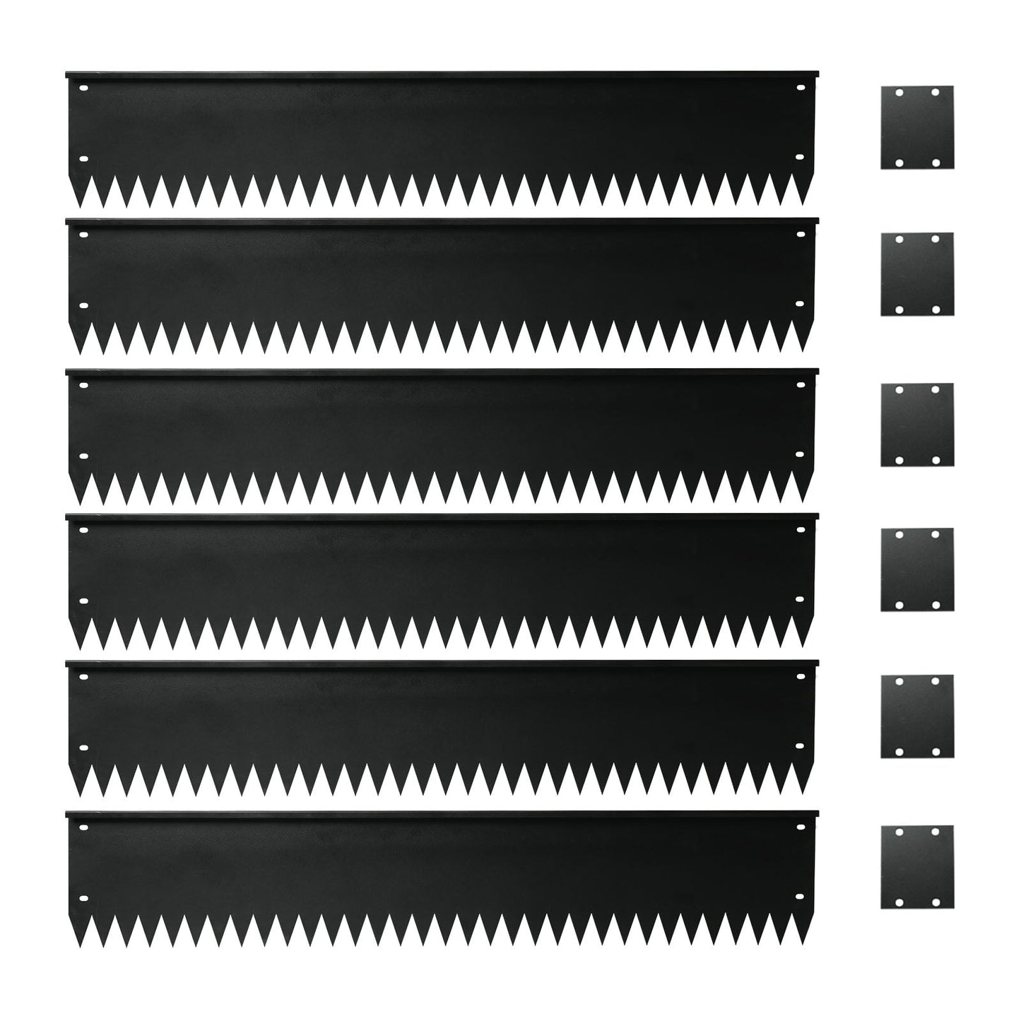 Top Bent Black Edging 6 Pieces