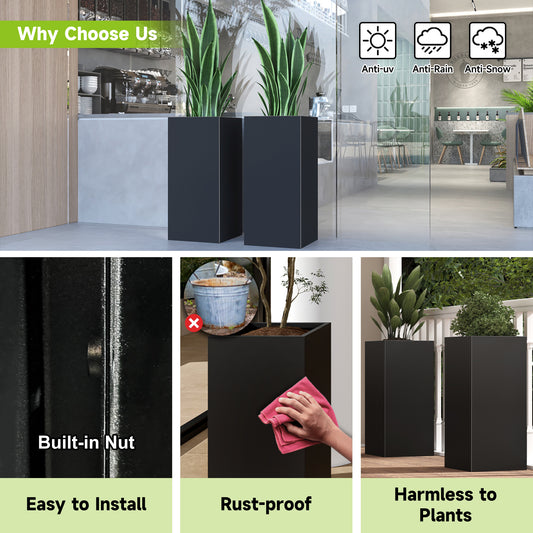 High Spray Painting Planter With Partition